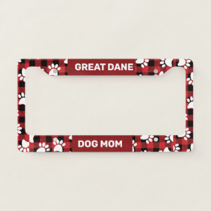 Great Dane Dog Mom License Plate Frame