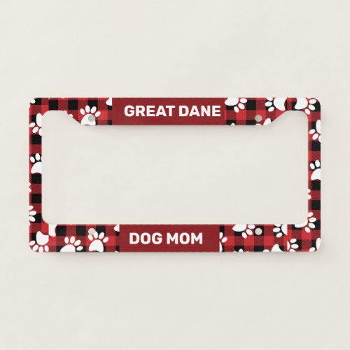 Great Dane Dog Mom  License Plate Frame