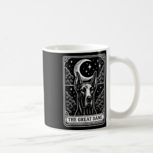Great Dane Dog Mom Tarot Card Vintage Crescent Moo Coffee Mug