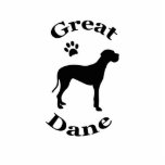 great dane dog pawprint silhouette sculpture<br><div class="desc">beautiful great dane dog with pawprint silhouette sculpture</div>