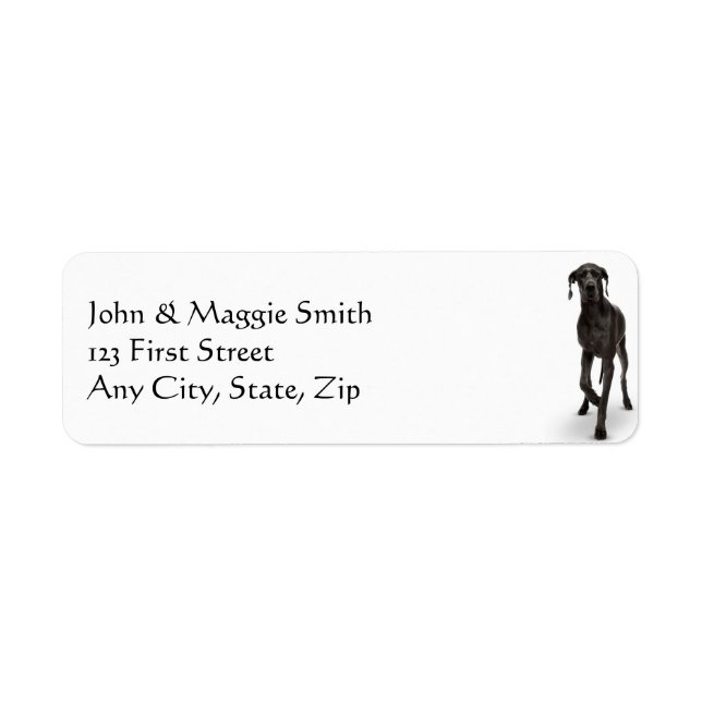 Great Dane  Dog Pet Animal Label (Front)