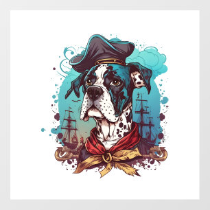 Great Dane Dog Pirate Floor Decals