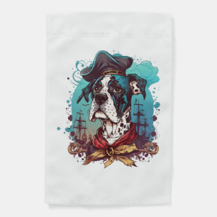 Great Dane Dog Pirate Garden Flag