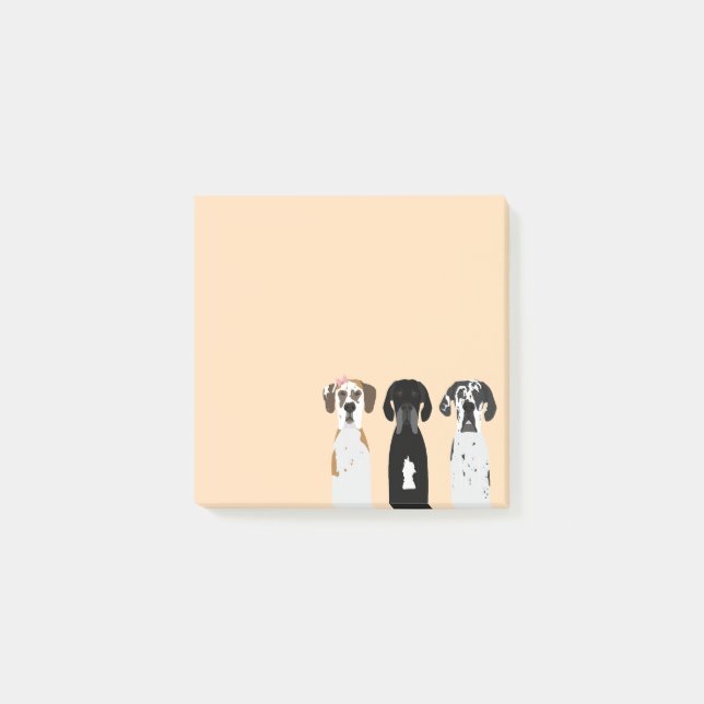 Great Dane Dog Post-it Notes (Front)