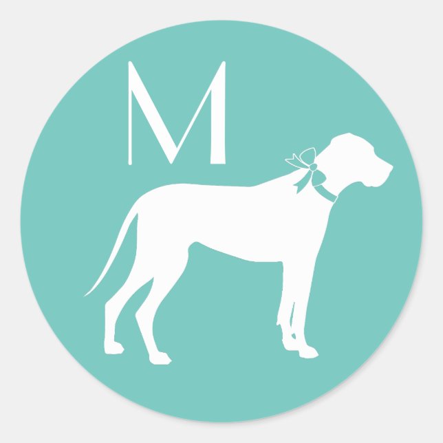 Great Dane Dog Puppy Classic Round Sticker (Front)