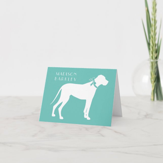 Great Dane Dog Puppy Note Card (Front)