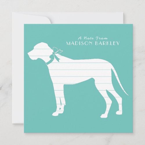 Great Dane Dog Puppy Thank You Card