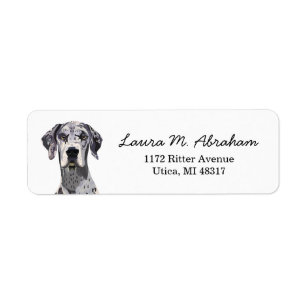 Great Dane 260 Personalised Dog Address Labels Stickers 