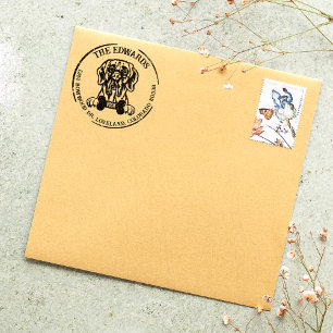 Great Dane Dog Return Address Rubber Stamp
