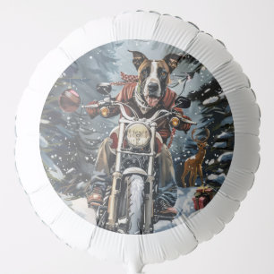 Great Dane Dog Riding Motorcycle Christmas Balloon