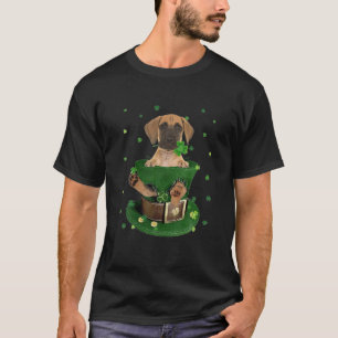 Great Dane Dog Shamrock Hat Clovers St Patrick's D T-Shirt