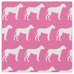 Great Dane Dog Silhouette Pet Pink Fabric