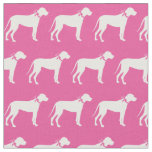 Great Dane Dog Silhouette Pet Pink Fabric
