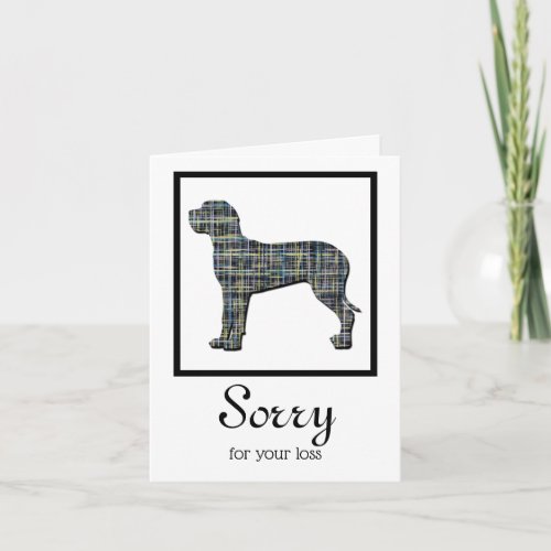 Great Dane Dog Silhouette Pet Sympathy Card