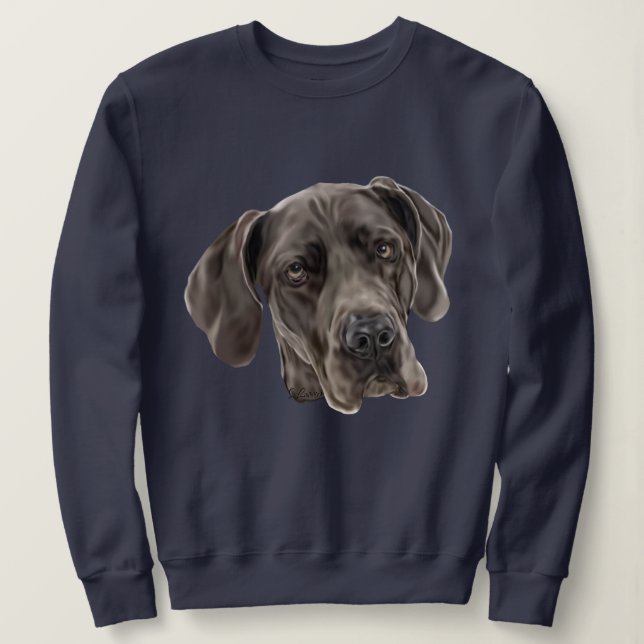 Great Dane Dog Sweatshirt (Design Front)