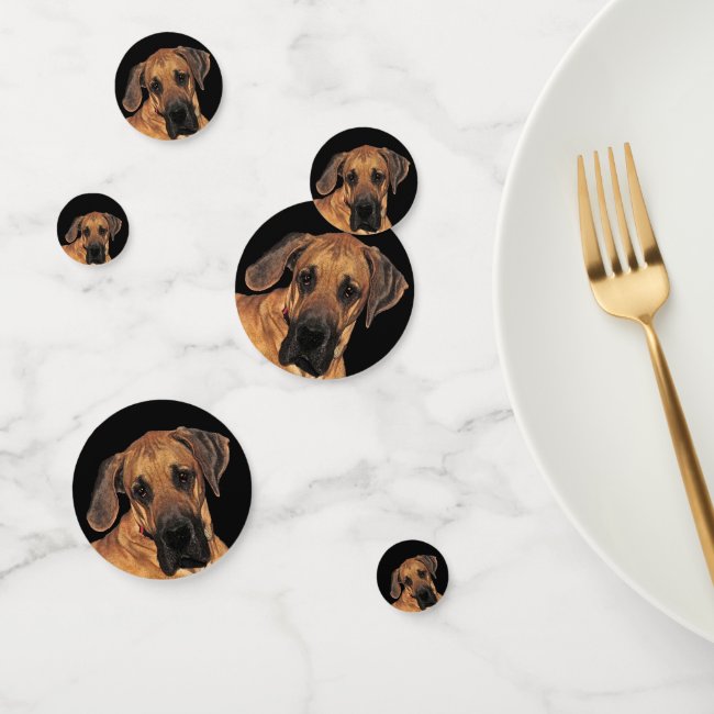 Great Dane Dog Table Confetti