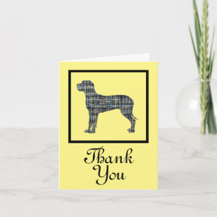 Great Dane Dog Thank You Greeting Card