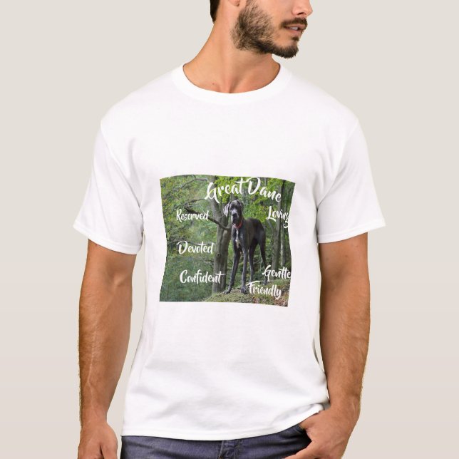 Great Dane Dog Traits T-Shirt (Front)