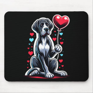 Great Dane Dog Valentine's Day Dog Owner Valentine Mouse Pad