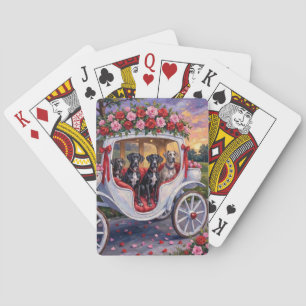 Great Dane Dog Valentine's Day Poker Cards
