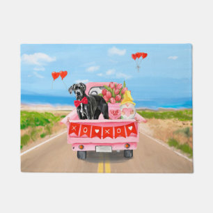 Great Dane Dog Valentine's Day Truck Doormat