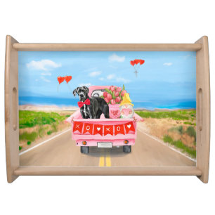 Great Dane Dog Valentine's Day Truck Serving Tray