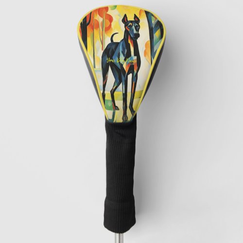 Great Dane dog walking in the park 05 _ Madeleine  Golf Head Cover