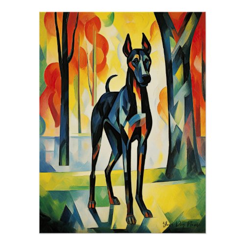 Great Dane dog walking in the park 05 _ Madeleine  Poster