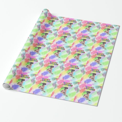 Great Dane Dog Wishing Happy New Year Wrapping Paper