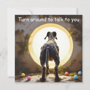 Great Dane dog - with Family Name Holiday Card
