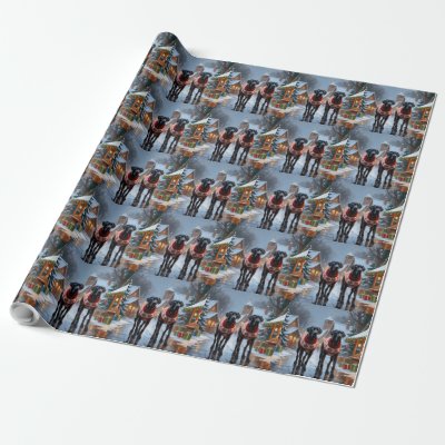 Great Dane Dogs Christmas Snow Holiday Wrapping Paper