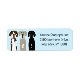 Great Dane Dogs Label