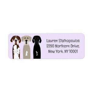 Great Dane Dogs Label