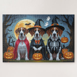 Great Dane Dogs Pumpkin Halloween Funny Jigsaw Puzzle