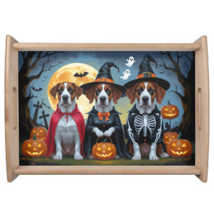 Great Dane Dogs Pumpkin Halloween Funny Serving Tray