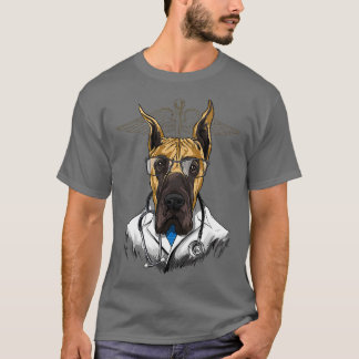 Great Dane Dogtor Vet Veterinarian Dog Doctor T-Shirt