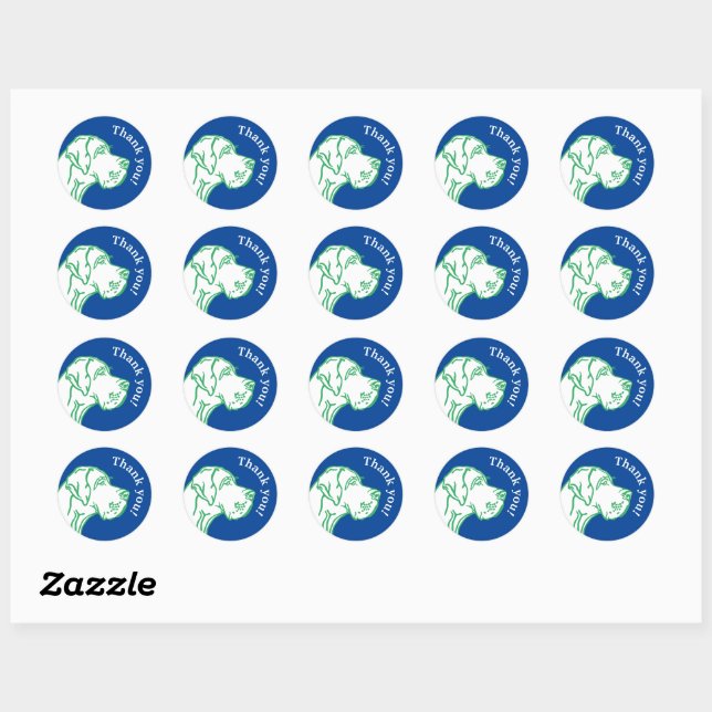 Great Dane drawing  Classic Round Sticker (Sheet)