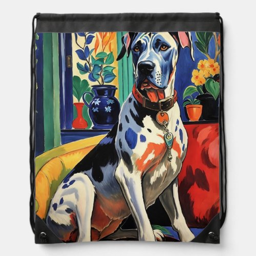 Great Dane Drawstring Bag