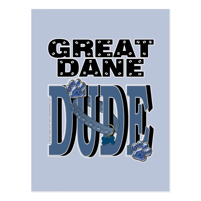 Happy Birthday   Stone Paws   Great Dane   Grey Postcard