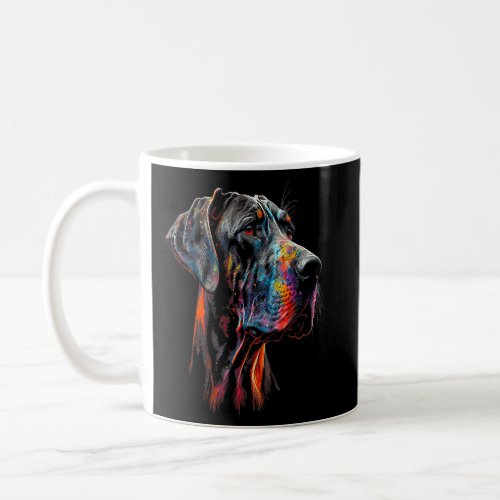Great Dane Face For Dog Owners Colorful  Coffee Mug