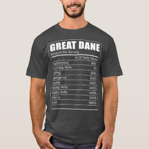 Great Dane Facts Dog Great Dane Lover Great Dane  T-Shirt