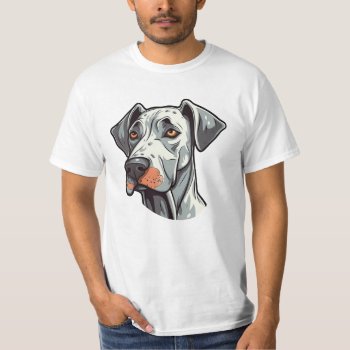 Great Dane Famous Graphic Wear - Fashion For Gentl T-shirt by DoodleGod at Zazzle