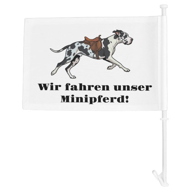 Great Dane Fan  Car Flag (Back)
