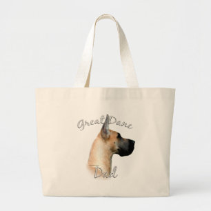 Great Dane (fawn) Dad 2 Large Tote Bag