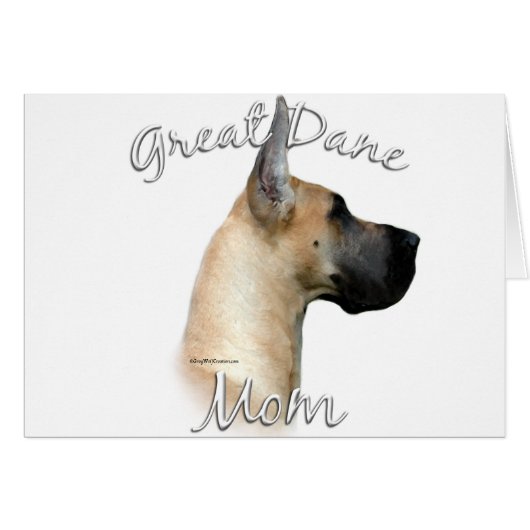 Great Dane (fawn) Mom 2 Cards (Front Horizontal)