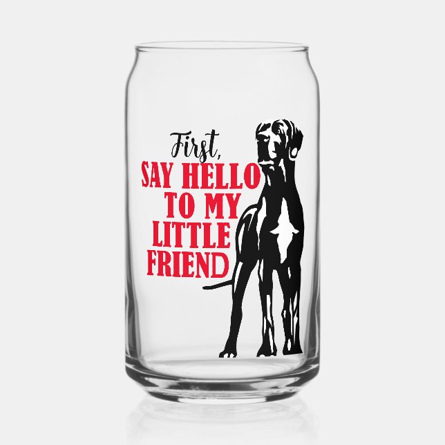 Great Dane first Can Glass (Back)