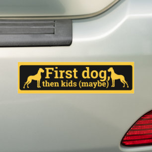 Great Dane First Dog Car Bumper Sticker