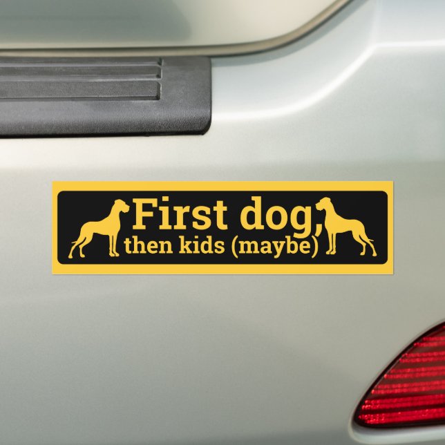 Great Dane First Dog Car  Bumper Sticker (On Car)