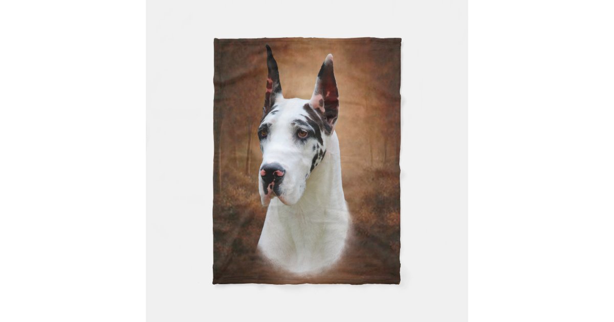 Great Dane Fleece Blanket Zazzle