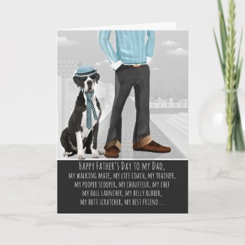 Great Dane From The Dog Father's Day Card by PAWSitivelyPETs at Zazzle